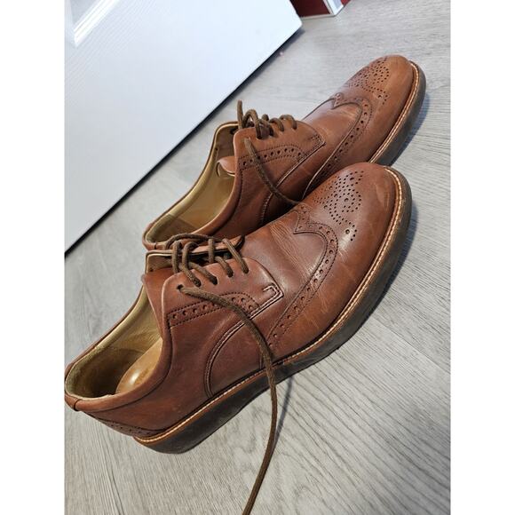 Samuel Hubbard Men\'s 10.5 Brogue Dress Shoe Tan Leather 2117 Made In Portugal main image 5